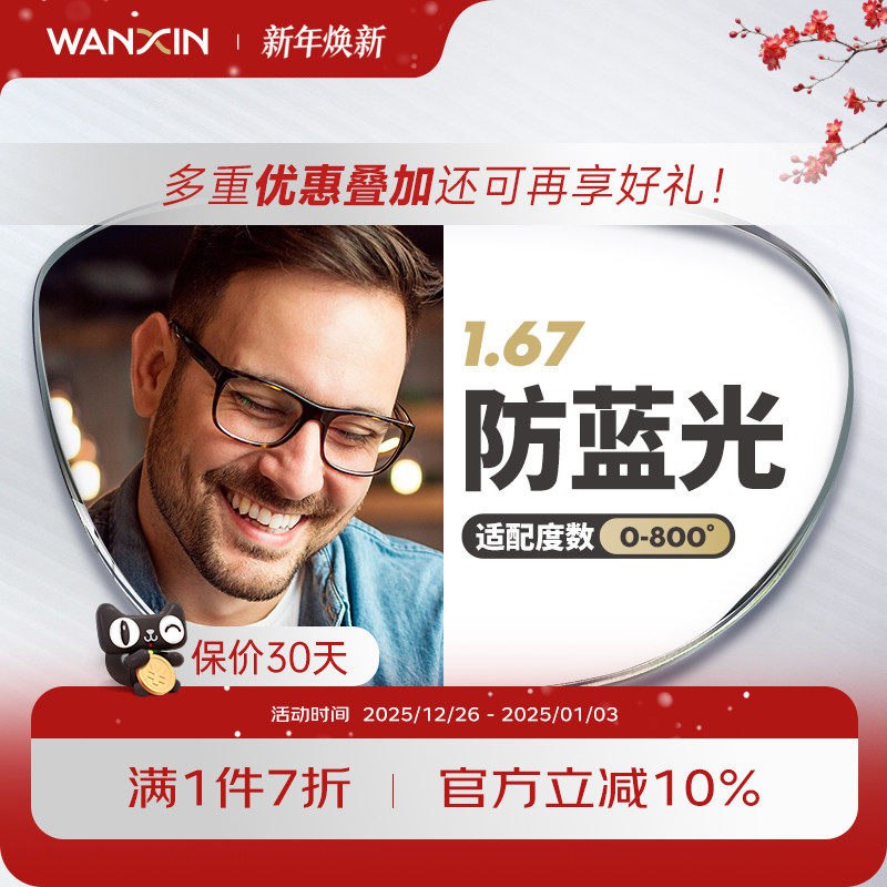 【万新眼镜旗舰店1.67镜片】史D破价到手118元——拍798元选项加购1.67规格(iAVffBXX5ln)//CZ00